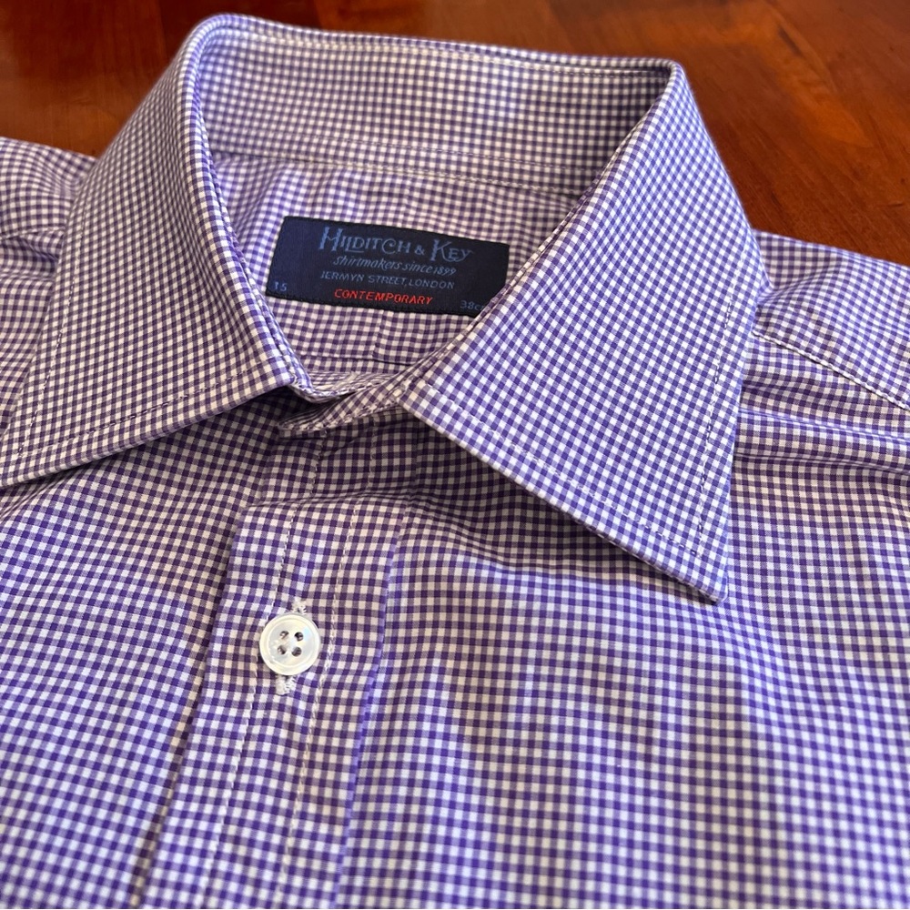 Men’s luxury British button down dress shirt - Picture 2 of 4